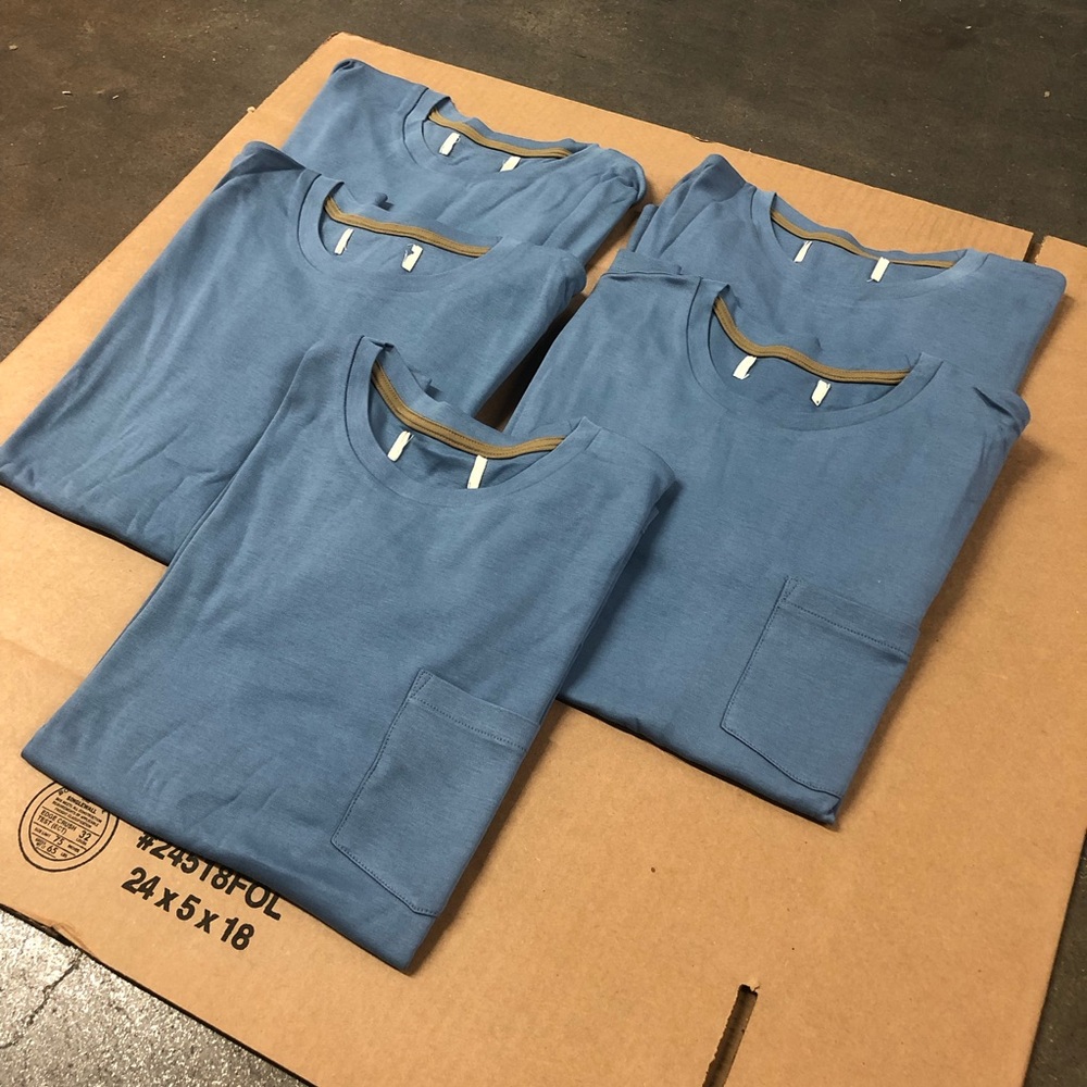 New Lot of 5 t-shirts. Organic Cotton Blue Kids Short Sleeve Tee. Youth Small. - Picture 2 of 8